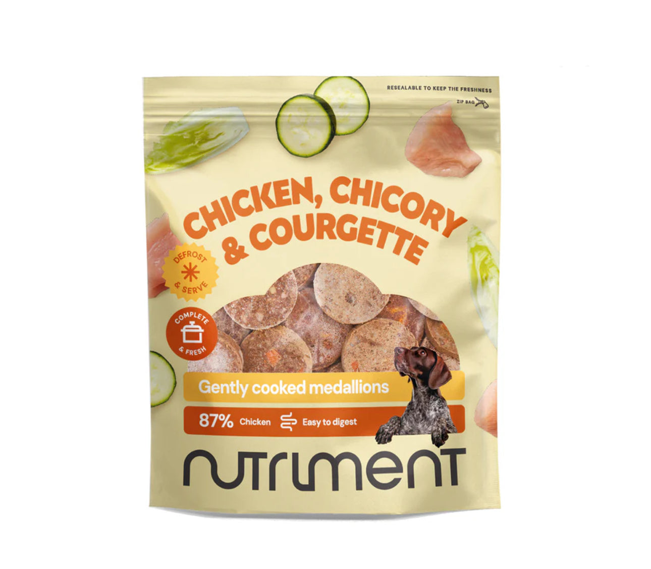 Nutriment Cooked Salmon, Pumpkin & Courgette Fresh Medallions 800g