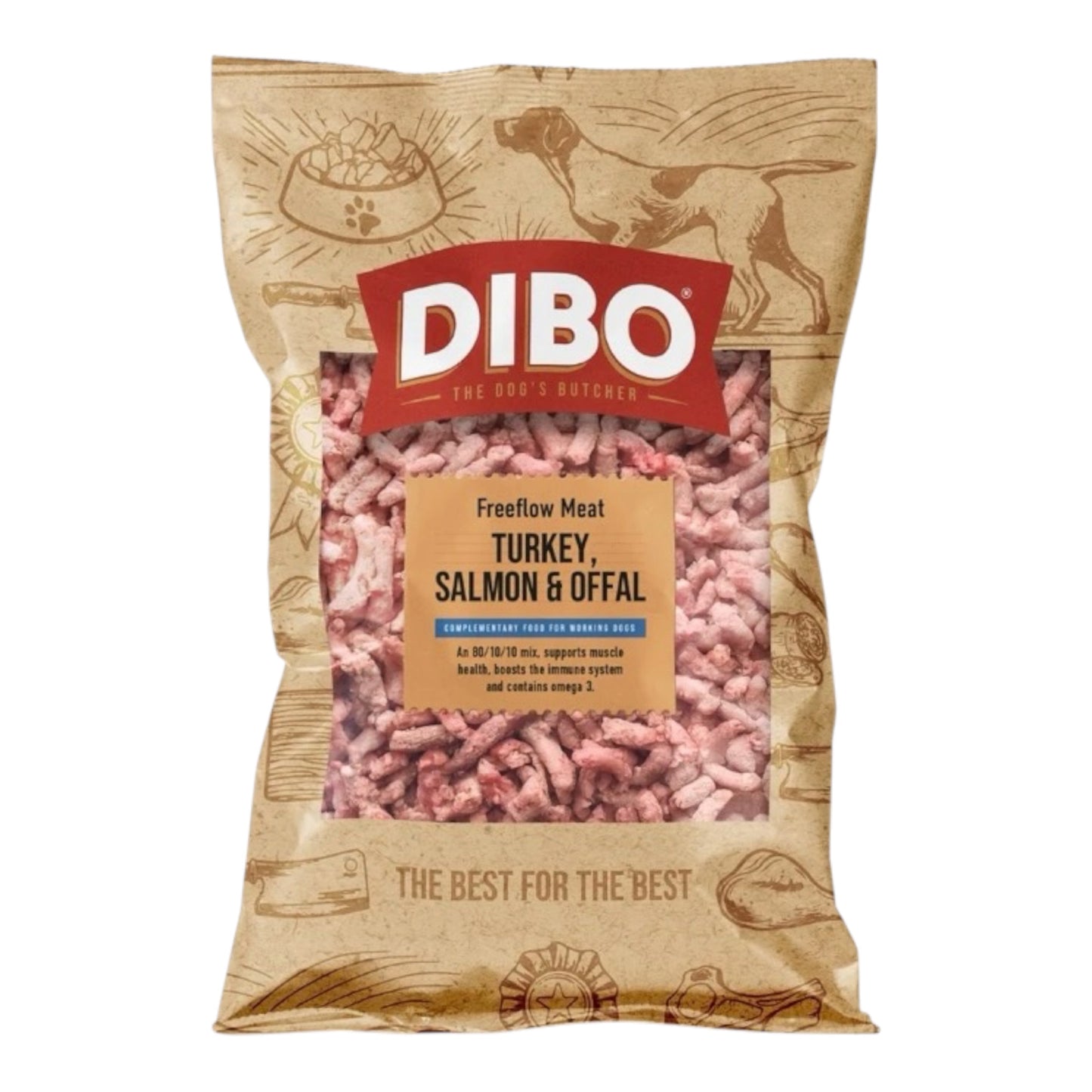 Dibo Turkey, Salmon & Offal 1kg