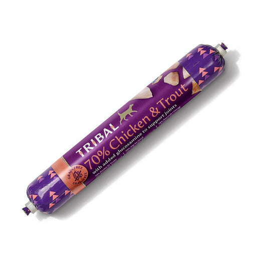 Tribal Fresh Chicken &
Trout Sausage
For Cats 100g